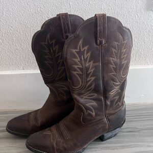 Ariat Tan Leather Cowboy Boots